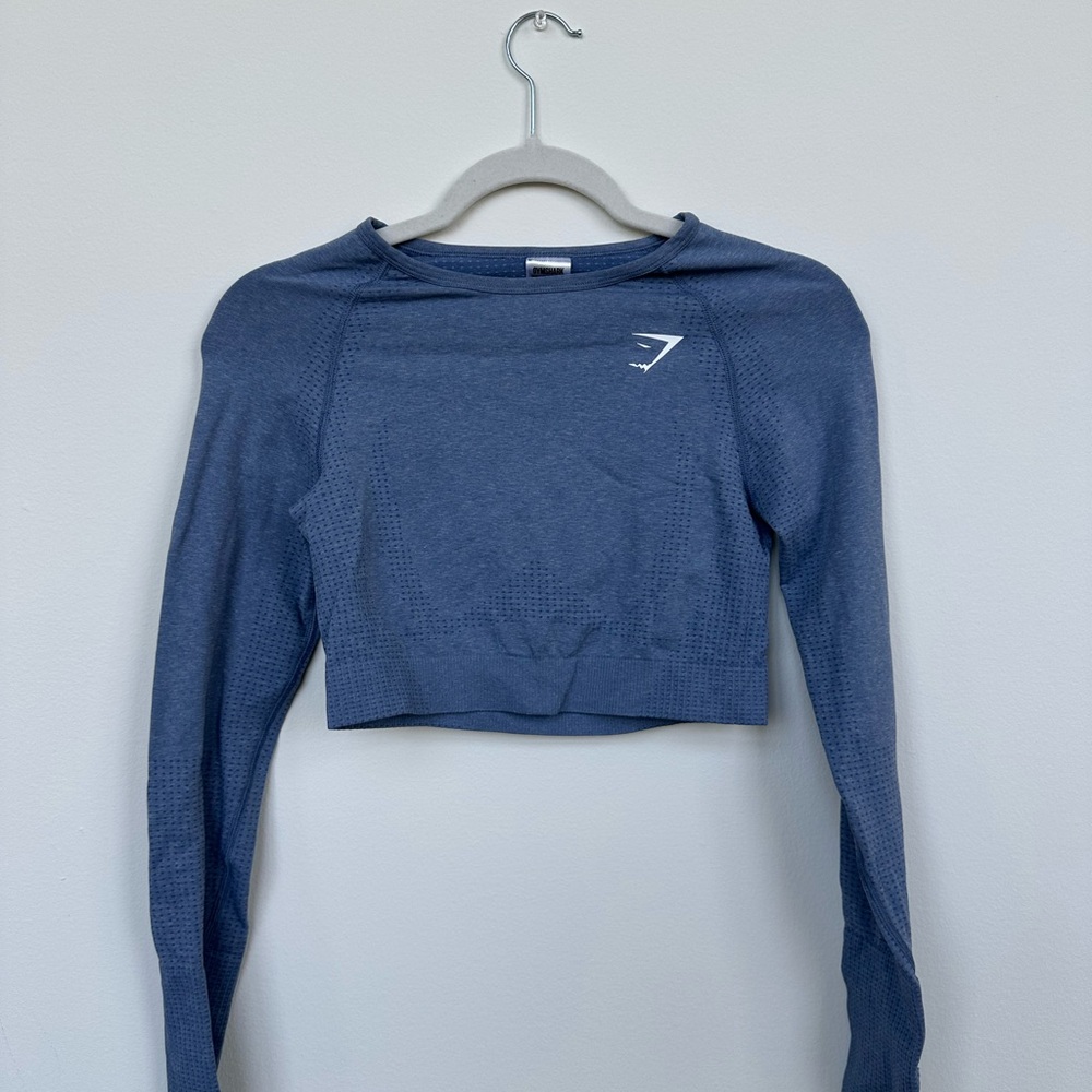 Gymshark Women's Blue Long Sleeve Top